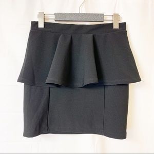 Dynamite Classy Black Peplum Skirt Small